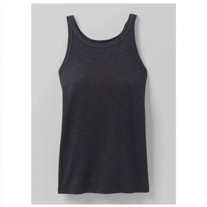 NWT prAna Women's 1X Becksa Tank Top Plus Black Heather Racerback Athletic